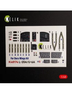 L-20A/U-6A - type 1 interior 3D decals for Dora Wings, 1/48 - Kelik...