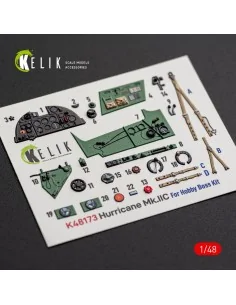 Hurricane Mk.IIC - interior 3D decals for Hobby Boss, 1/48 - Kelik ... 2