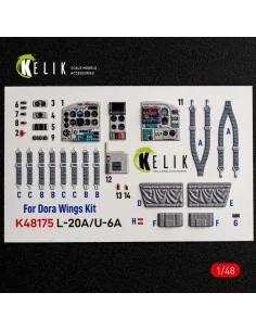 L-20A/U-6A - type 2 interior 3D decals for Dora Wings, 1/48 - Kelik...