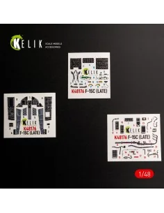 F-15C (Late) - interior 3D decals for Hasegawa, 1/48 - Kelik K48176