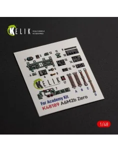 A6M2b Zero - interior 3D decals for Academy, 1/48 - Kelik K48189 2