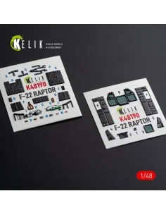 F-22 Raptor - interior 3D decals for Hasegawa, 1/48 - Kelik K48190 2
