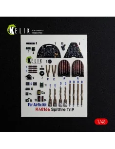 Spitfire TR.9 - interior 3D decals for Airfix, 1/48 - Kelik K48166