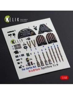 Spitfire TR.9 - interior 3D decals for Airfix, 1/48 - Kelik K48166 2