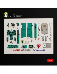 MiG-23BN - interior 3D decals for Trumpeter, 1/48 - Kelik K48198