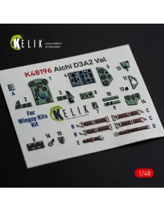 Aichi D3A2 Val - interior 3D decals for Wingsy Kits, 1/48 - Kelik K... 2