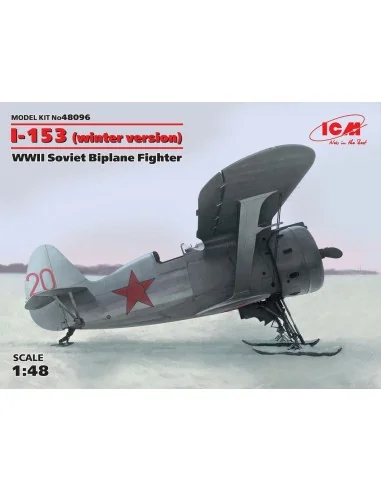 I-153 winter version WWII Soviet Biplane Fighter, 1/48 - ICM 48096