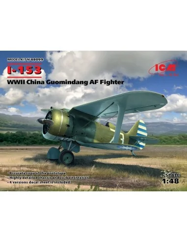 I-153, WWII China Guomindang AF Fighter, 1/48 - ICM 48099