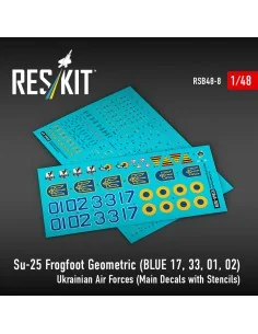 Su-25 Frogfoot Geometric (BLUE 17, 33, 01, 02) Ukrainian Air Forces...