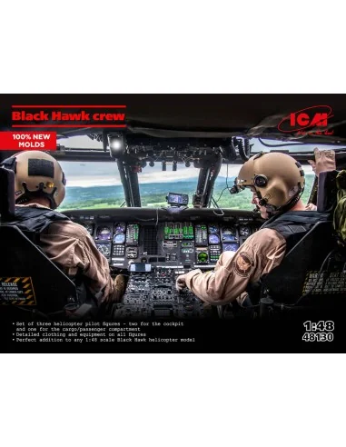 Black Hawk crew (3 figures) (100% new moulds), 1/48 - ICM 48130