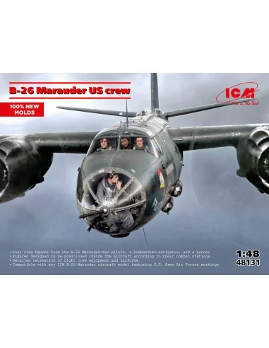 B-26 Marauder US crew (5 figures) (100% new moulds), 1/48 - ICM 48131