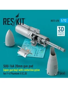 SUU-16A 20mm gun pod (open gun bay) with centerline pylon for F-4 P...
