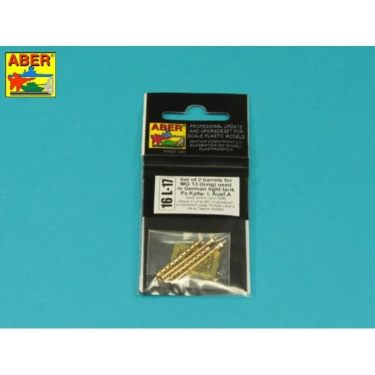 Set of 2 barrels for guns MG13 (long) used in German light tank Pz....