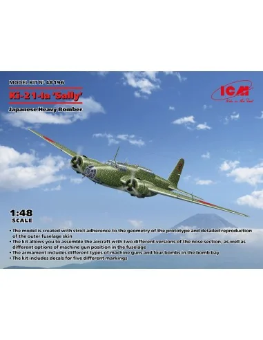 Ki-21-Ia Sally Japanese Heavy Bomber, 1/48 - ICM 48196
