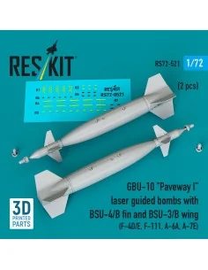 GBU-10 Paveway I laser guided bombs with BSU-4/B fin and BSU-3/B wi...