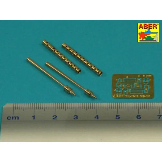 Set of 2 barrels for guns MG13 (long) used in German light tank Pz....