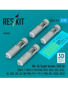 Mk-54 Depth bombs (350 lb) (4 pcs) (PB4Y-1, PB4Y-2, PBY/PBN, PB2Y, ...