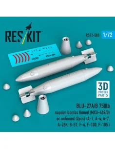 BLU-27A/B 750lb napalm bombs finned (MXU-469/B) or unfinned (2pcs) ...
