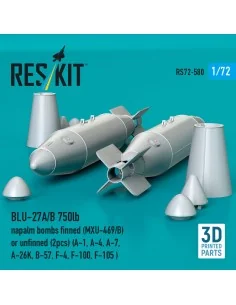 BLU-27A/B 750lb napalm bombs finned (MXU-469/B) or unfinned (2pcs) ... 2