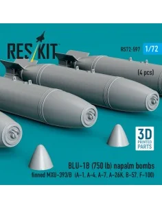 BLU-1B (750lb) napalm bombs finned MXU-393/B (4 pcs) (A-1, A-4, A-7... 2