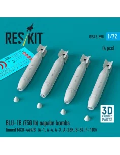 BLU-1B (750lb) napalm bombs finned MXU-469/B (4 pcs) (A-1, A-4, A-7...
