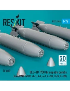 BLU-1B (750lb) napalm bombs finned MXU-469/B (4 pcs) (A-1, A-4, A-7... 2