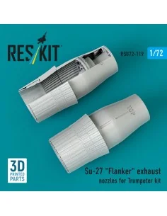 Su-27 Flanker exhaust nozzles for Trumpeter kit (3D Printed), 1/72 ...