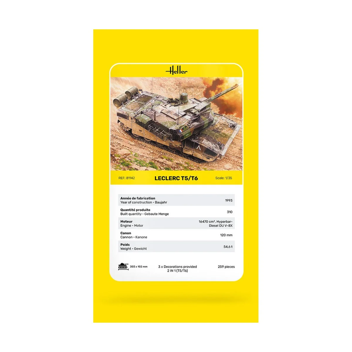 Leclerc T5/T6, 1/35 - Heller 81142 Leclerc T5/T6, 1/35 - Heller 81142