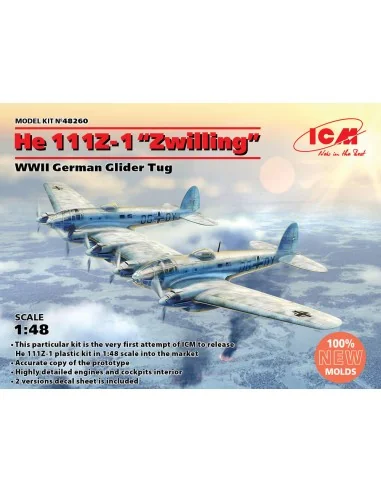 He 111Z-1 Zwilling, WWII German Glider Tug, 1/48 - ICM 48260