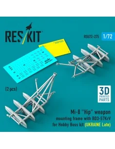 Mi-8 Hip weapon mounting frame with BD3-57KrV for Hobby Boss kit (U...