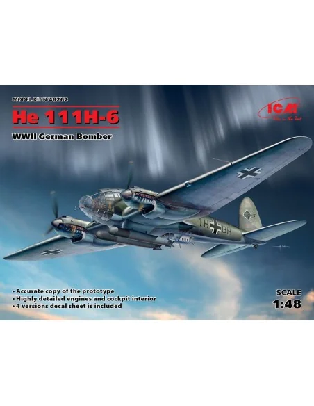 He 111H-6, WWII German Bomber, 1/48 - ICM 48262
