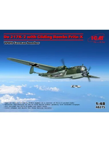 Do 217K-2 with Fritz-X, WWII German bomber, 1/48 - ICM 48275