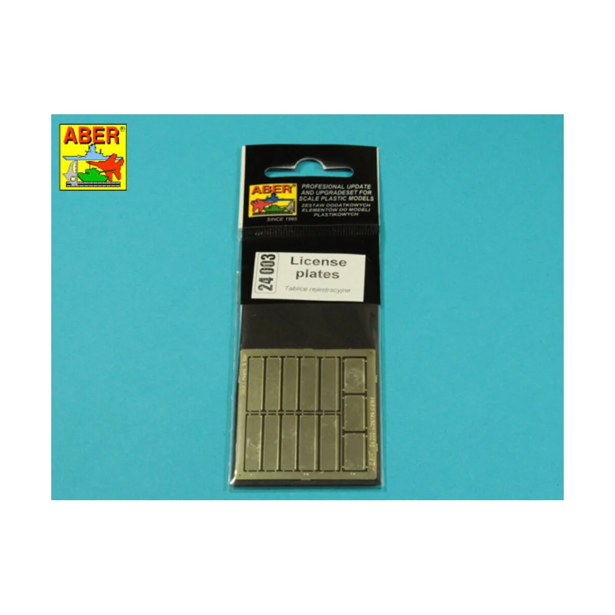 License plates, 1/24 - Aber Models 24003 License plates, 1/24 - Aber Models 24003