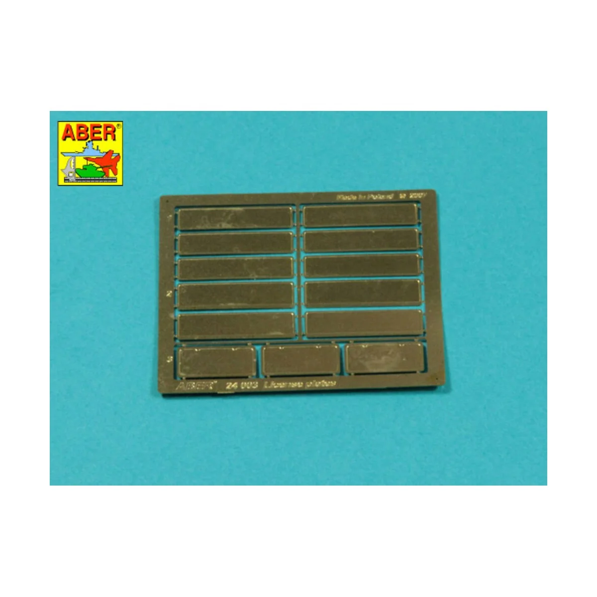 License plates, 1/24 - Aber Models 24003 License plates, 1/24 - Aber Models 24003