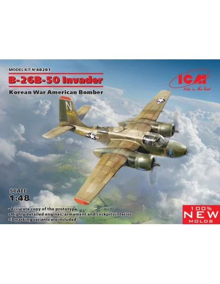 B-26B-50 Invader, Korean War American Bomber, 1/48 - ICM 48281