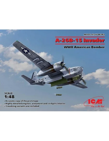 [NO_DESC] A-26B-15 Invader, WWII American Bomber, 1/48 - ICM 48282