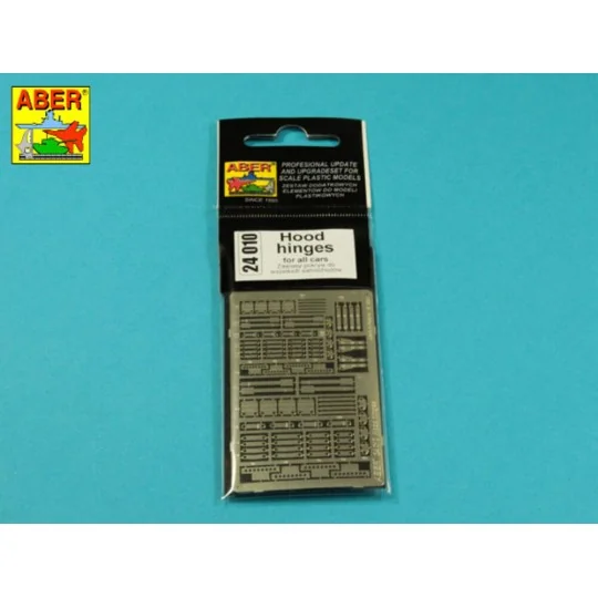 Hood hinges for all cars, 1/24 - Aber Models 24010 Hood hinges for all cars, 1/24 - Aber Models 24010