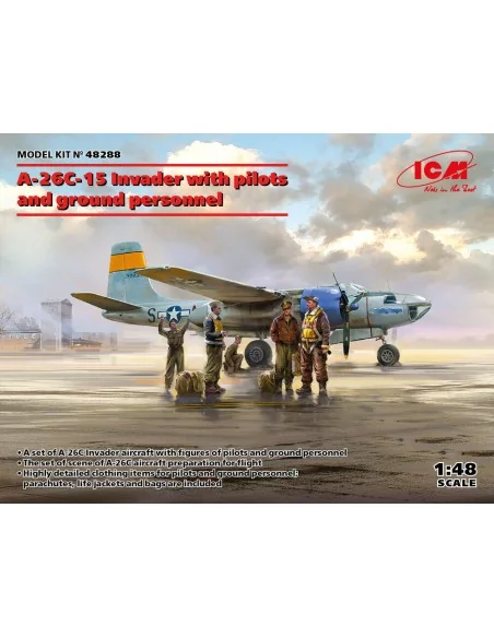 [NO_DESC] A-26C-15 Invader with pilots and ground personnel, 1/48 -...