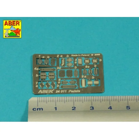 Pedals for all cars, 1/24 - Aber Models 24011