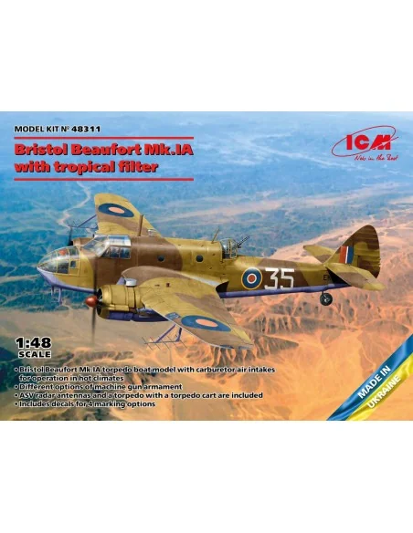 Bristol Beaufort Mk.IA with tropical filter, 1/48 - ICM 48311