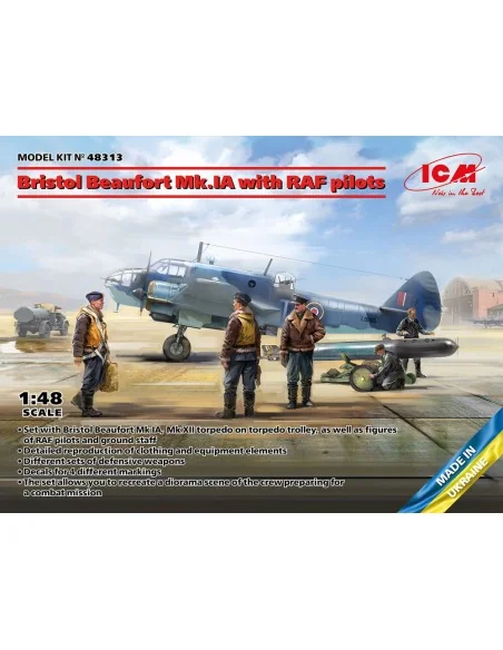 Bristol Beaufort Mk.IA with RAF pilots, 1/48 - ICM 48313