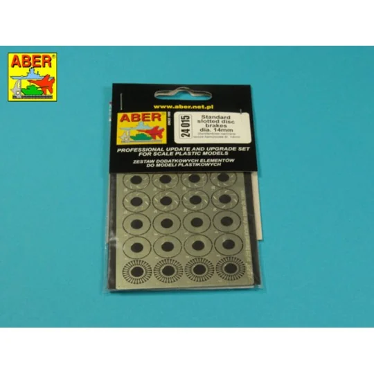 Standart slotted discs brakes dia.14mm, 1/24 - Aber Models 24015