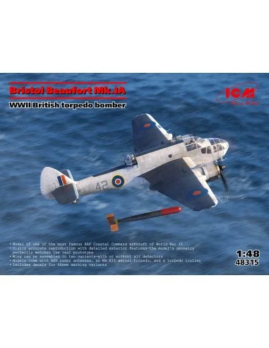 [NO_DESC] Bristol Beaufort Mk.IA, WWII British torpedo bomber, 1/48...