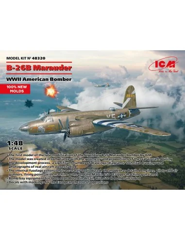 B-26B Marauder, WWII American Bomber (100% new molds), 1/48 - ICM 4...