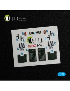 F-16D interior 3D decals for Revell kit, 1/72 - Kelik K72097 2