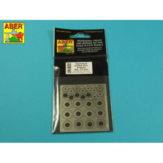 Standard drilled discs 13mm, 1/24 - Aber Models 24022
