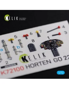 Horten Go 229 interior 3D decals for Revell kit, 1/72 - Kelik K72100 2