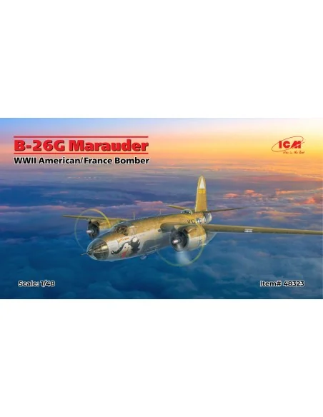 [NO_DESC] B-26G Marauder, WWII American/France Bomber, 1/48 - ICM 4...