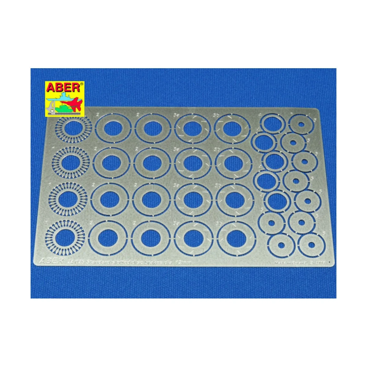 Standard slotted discs 12mm, 1/24 - Aber Models 24025