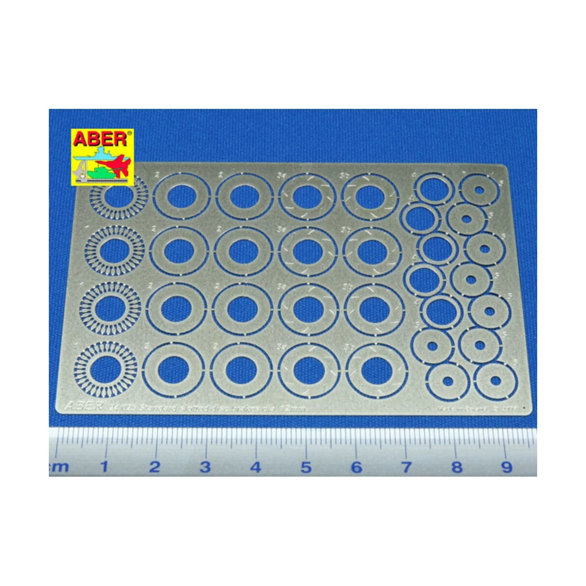 Standard slotted discs 12mm, 1/24 - Aber Models 24025